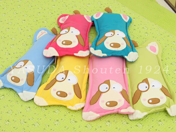【 イヌまくら そば殻入り 】 カラフルでかわいいイヌの枕!!低い枕やお子様用枕としてオススメ