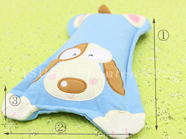 【 イヌまくら そば殻入り 】 カラフルでかわいいイヌの枕!!低い枕やお子様用枕としてオススメ
