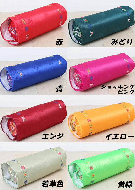 韓国伝統枕 【丸型(鶴)そばがら】 全8色