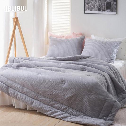 【春の新生活】ピグメントイブル 掛け布団 毛布 星刺繍 (厚手) S シングル 160×220cm