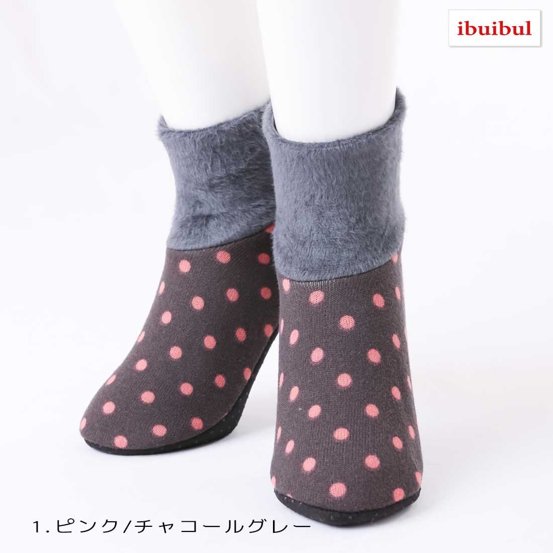 【 送料無料 】水玉ニット 22.5~25.0cm 冷房病 あったか 暖かい 韓国 冷え性 対策 グッズ 靴下 メール便