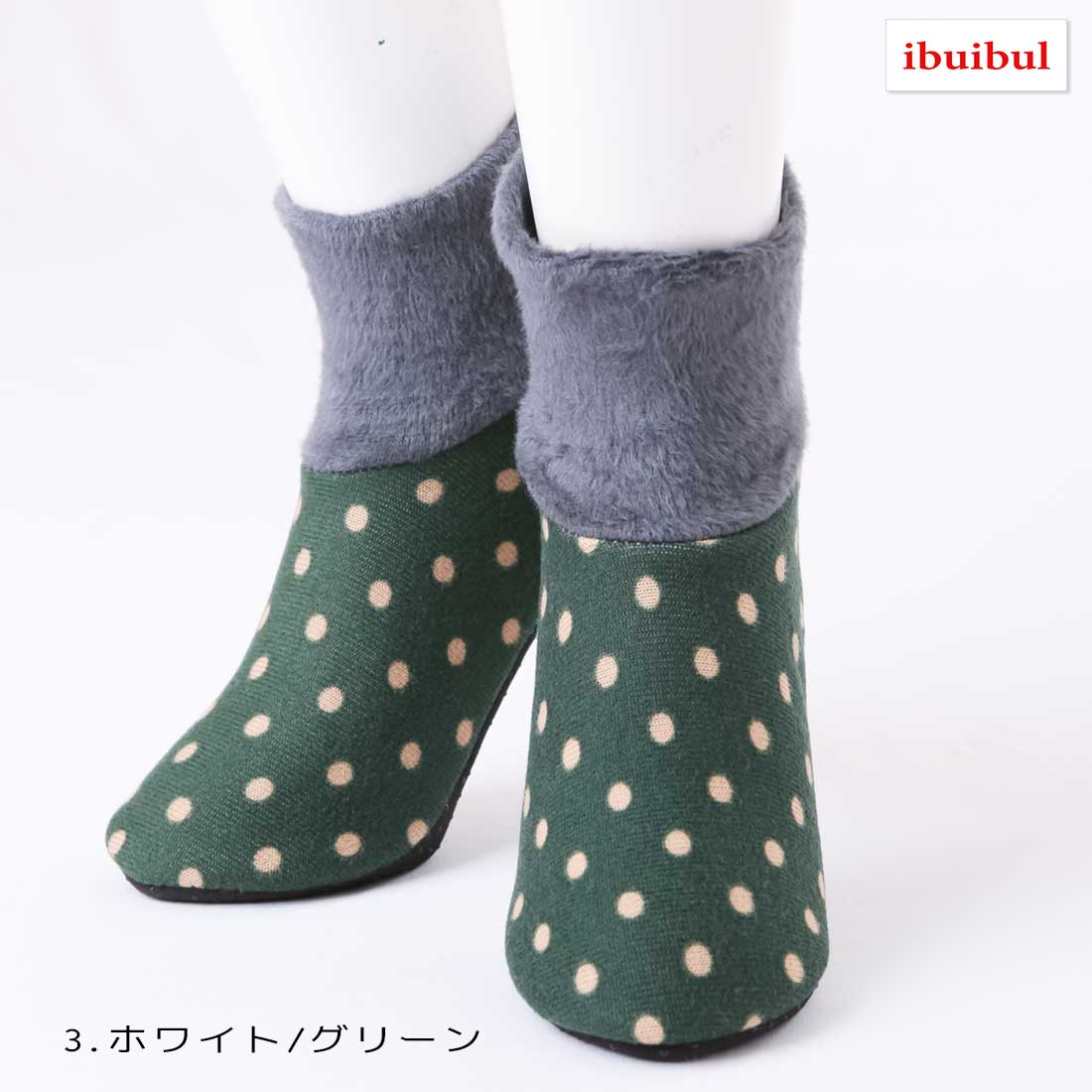 【 送料無料 】水玉ニット 22.5~25.0cm 冷房病 あったか 暖かい 韓国 冷え性 対策 グッズ 靴下 メール便