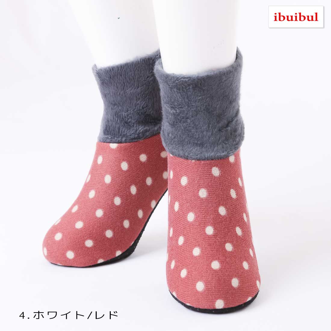 【 送料無料 】水玉ニット 22.5~25.0cm 冷房病 あったか 暖かい 韓国 冷え性 対策 グッズ 靴下 メール便