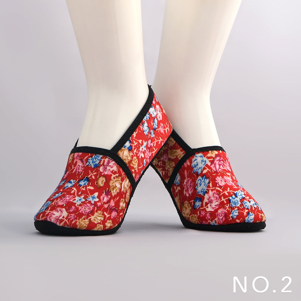 【送料無料】花ラメ柄 スクエアショート 22.5~24.5cm 冷房 くるぶし あったか 暖かい 韓国 冷え性 対策 グッズ 靴下 メール便