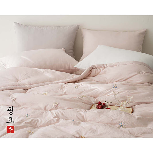 【 春新生活セミマイクロなめらか布団】フローレス掛布団兼スプレッド シングルサイズ S 韓国イブル #y250341