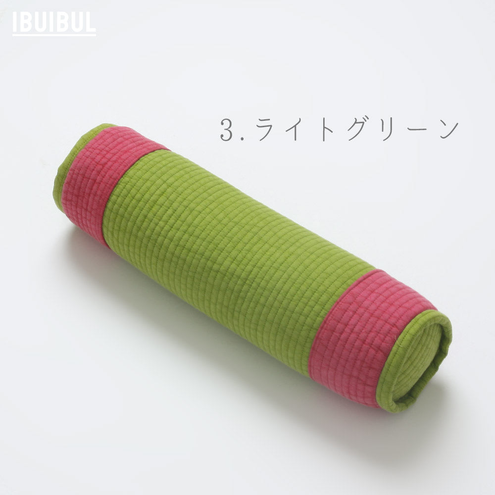 ピグメント綿ツートン丸首枕 (そばがら)