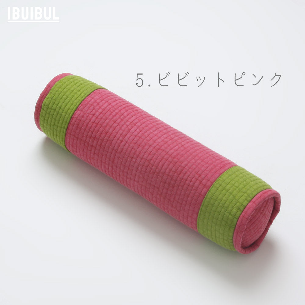 ピグメント綿ツートン丸首枕 (そばがら)