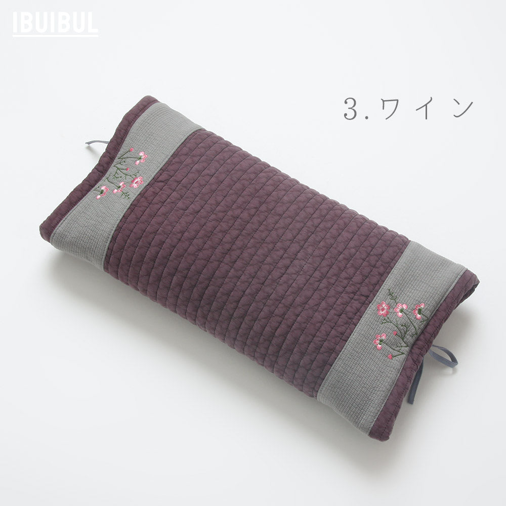 ピグメント綿 刺繍 四角枕 (パイプ)