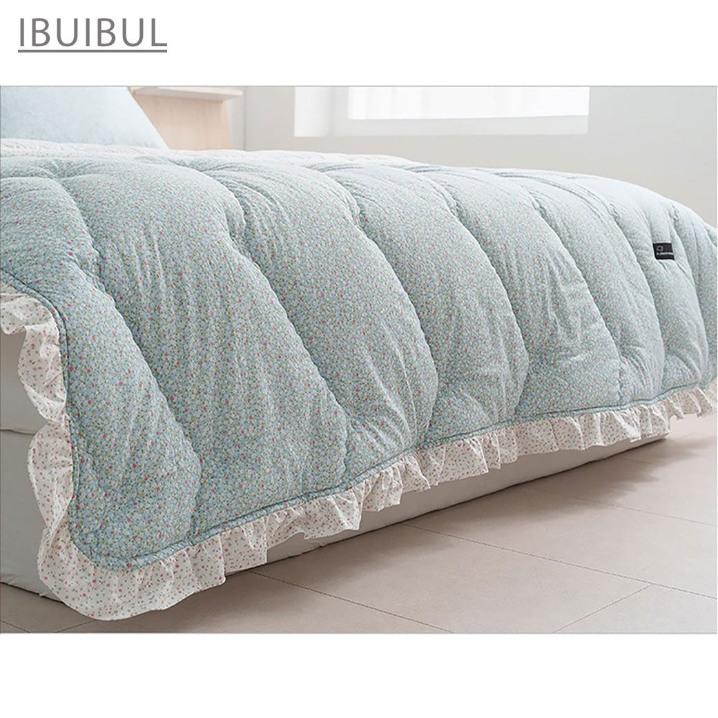 【春の新生活】Bloomy（ブルーミー） 韓国イブル アサ綿 小花S シングル 160×220cm 肌かけ コットン100% 寝具 洗濯丸洗いOK かわいい お昼寝 布団 掛け布団 快眠 睡眠 健康 インテリア プレゼント ギフト