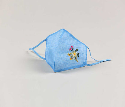 送料無料【 韓国マスク 刺繍 麻マスク モシマスク 】 メール便 洗える プレゼント ギフト お試し かわいい おしゃれ