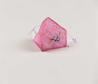 送料無料【 韓国マスク 刺繍 麻マスク モシマスク 】 メール便 洗える プレゼント ギフト お試し かわいい おしゃれ