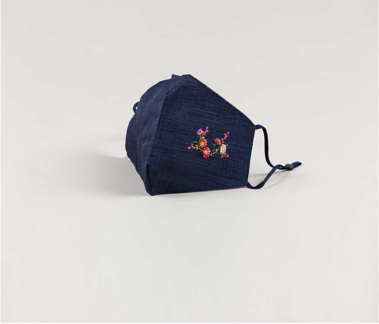 送料無料【 韓国マスク 刺繍 麻マスク モシマスク 】 メール便 洗える プレゼント ギフト お試し かわいい おしゃれ