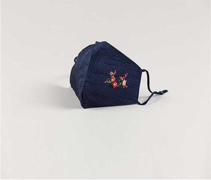 送料無料【 韓国マスク 刺繍 麻マスク モシマスク 】 メール便 洗える プレゼント ギフト お試し かわいい おしゃれ