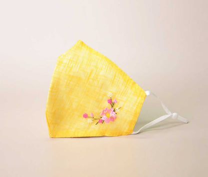 送料無料【 韓国マスク 刺繍 麻マスク モシマスク 】 メール便 洗える プレゼント ギフト お試し かわいい おしゃれ