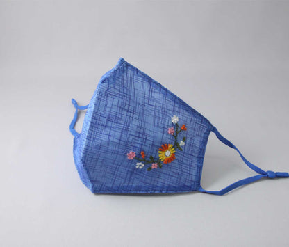 送料無料【 韓国マスク 刺繍 麻マスク モシマスク 】 メール便 洗える プレゼント ギフト お試し かわいい おしゃれ