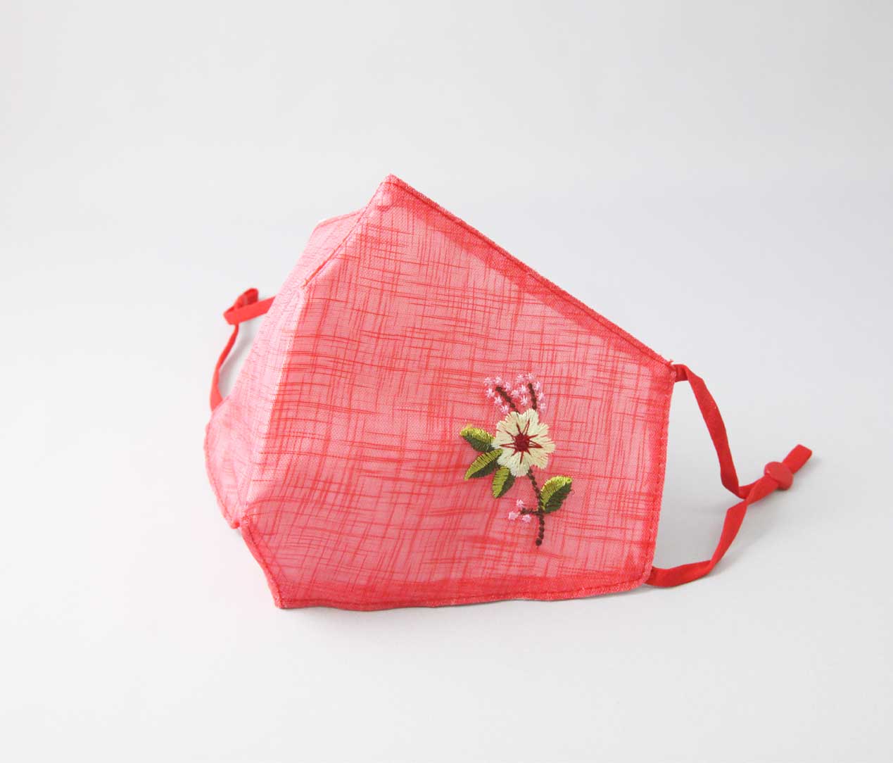 送料無料【 韓国マスク 刺繍 麻マスク モシマスク 】 メール便 洗える プレゼント ギフト お試し かわいい おしゃれ