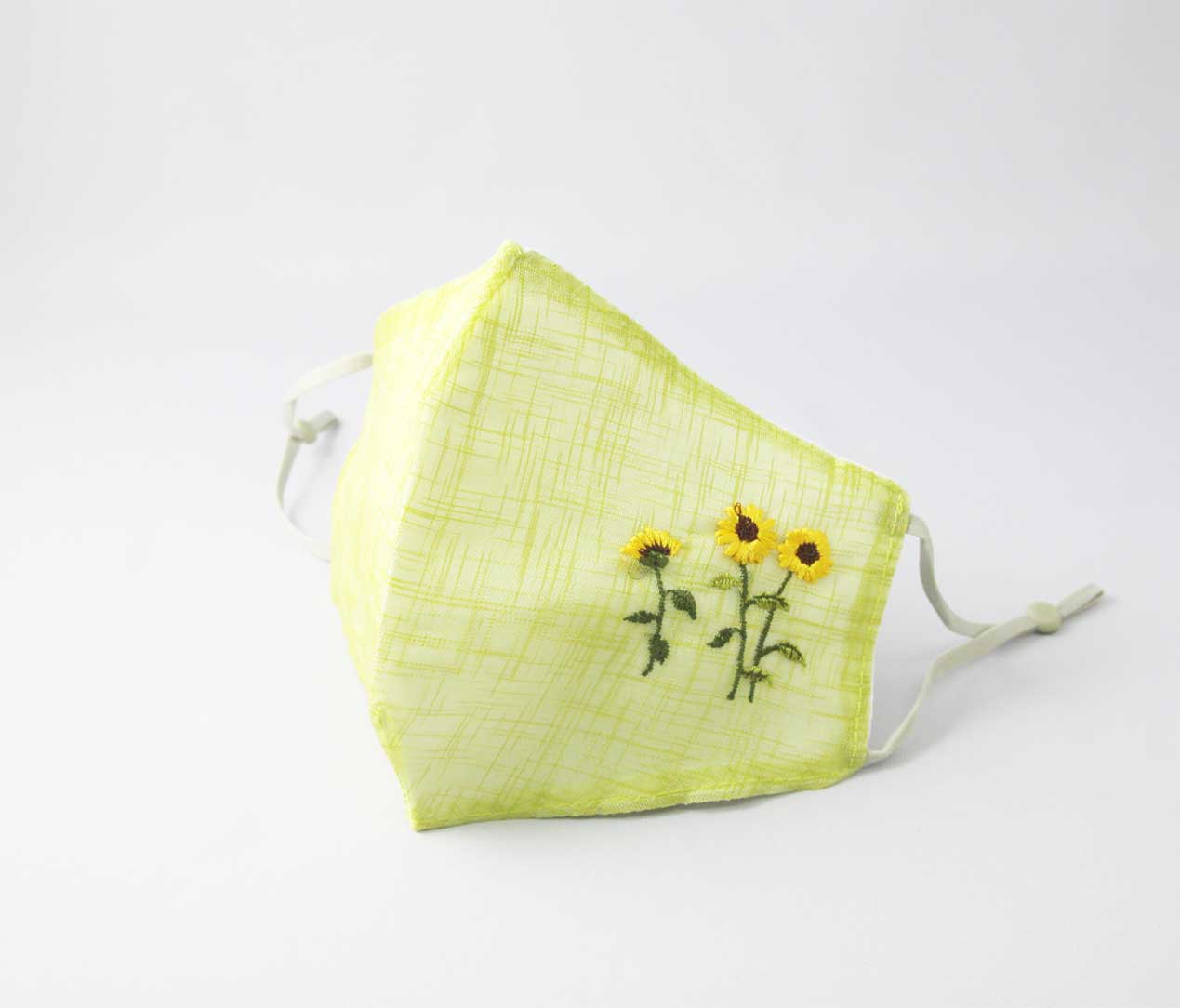 送料無料【 韓国マスク 刺繍 麻マスク モシマスク 】 メール便 洗える プレゼント ギフト お試し かわいい おしゃれ