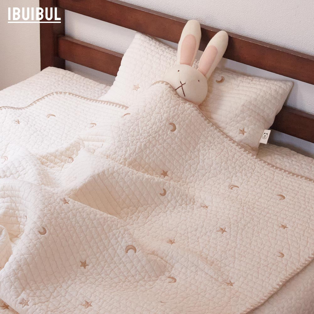 【 Kids Baby ミニイブルかわいい刺繍入り 綿100%  90x140cm 】 サラサラ気持ちいい肌ざわり キッズ・ベビーお昼寝布団  掛け布団  ブランケット ハーフケット 肌掛け 膝掛け ひざかけ プレゼント