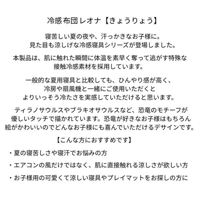 クール冷感掛け布団 レオナ【きょうりょう】キッズサイズ100×120ｃｍ 韓国イブル